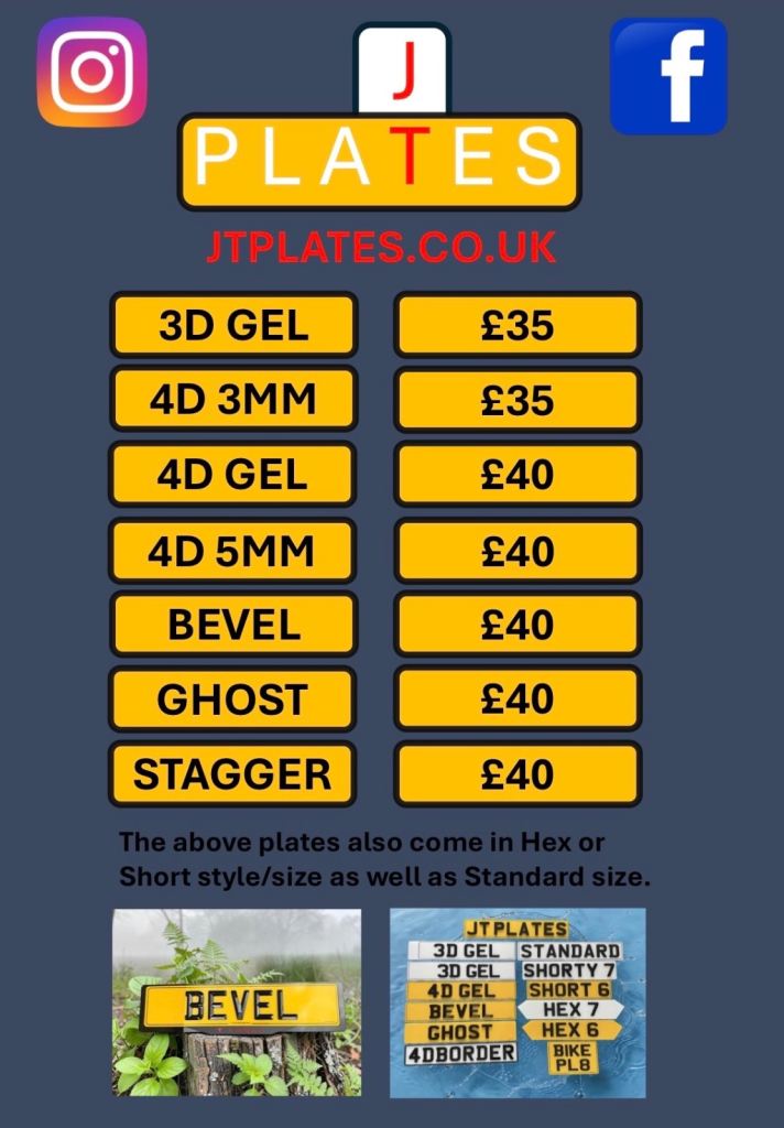 3D/4D Number Plates