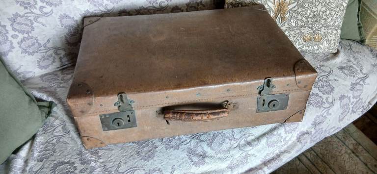 Antique Suitcase brass fixings 