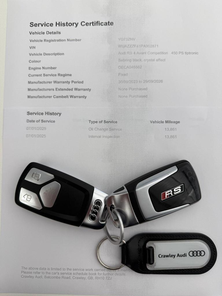  Audi RS4 Avant 2.9 TFSI V6 Competition Estate 5dr Petrol Tiptronic quattro Euro 6 (s/s) (4 Petro...