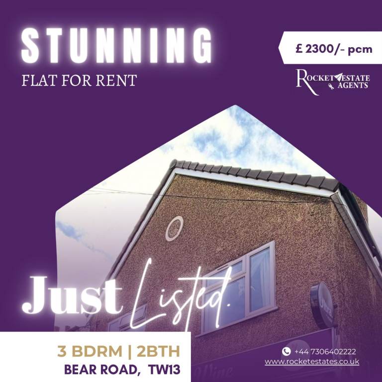 3 bed flat to rent Bear Road, Feltham TW13