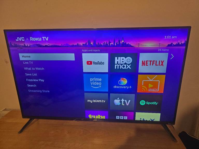 	 JVC LT-43CR530 Roku TV 43" Smart 4K Ultra HD HDR LED TV
