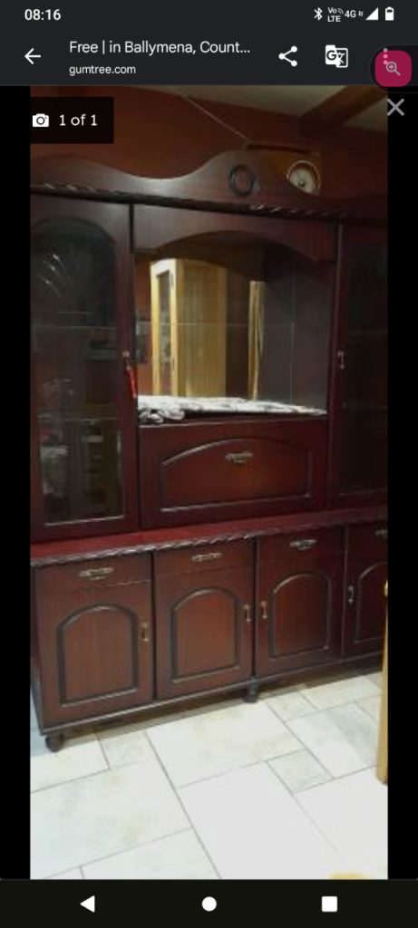 Large mahogany display cabinet