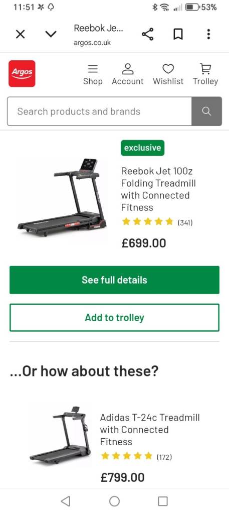 Reebok jet running machine 