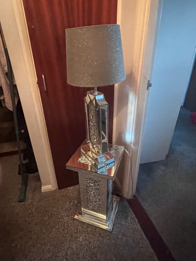 matching lamp table and lamp stand 