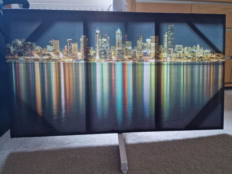 Large Cityscape Canvas Print - Night View, Good Condition