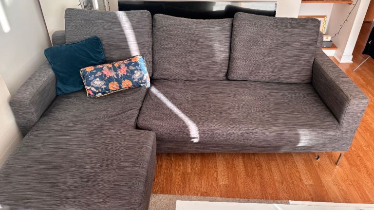 Grey couch FREE-needs gone by Tuesday 16th December!