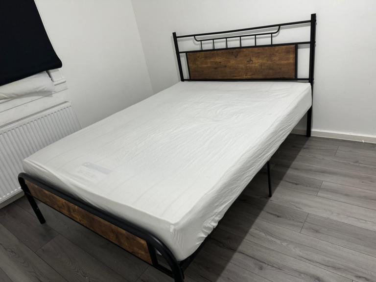 Double bed with mattress 