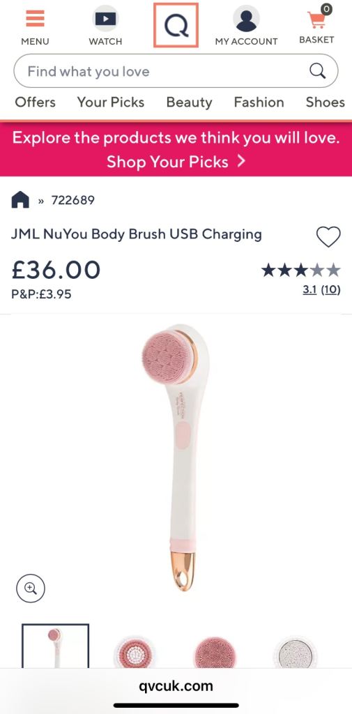 New NuYou bath shower rechargeable body brush - washes, cleanses, exfoliates
