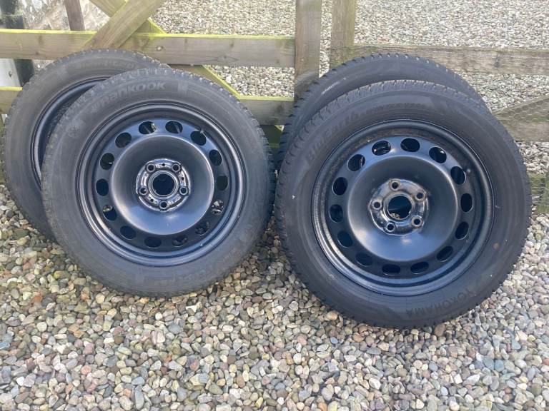 6Jx16" STEEL WHEELS WITH WINTER TYRES FOR VW, AUDI, SEAT, SKODA (Part No 5Q0 601 027 A) 