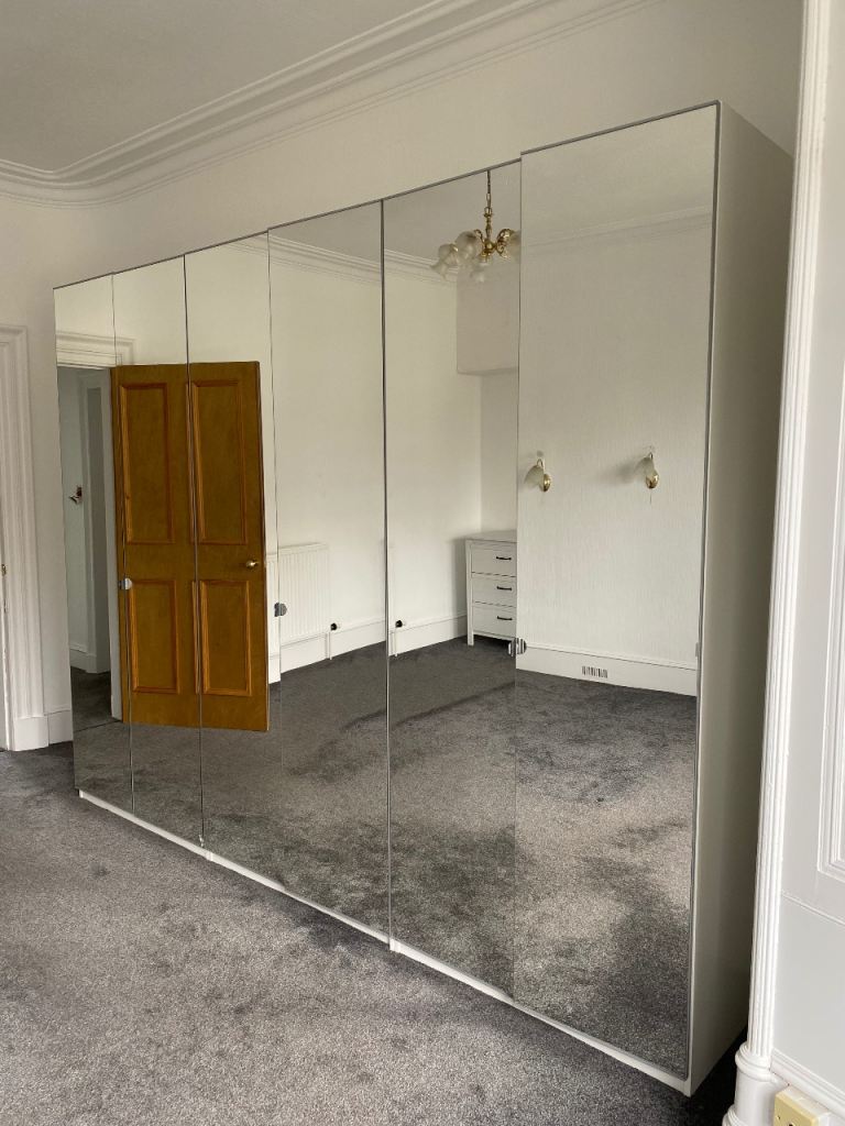 IKEA 3 section mirrored wardrobe