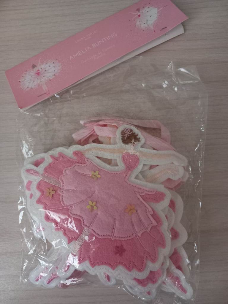 New Laura Ashley Ballerina Bunting.  3m long including ties.  Buyer to collect.
