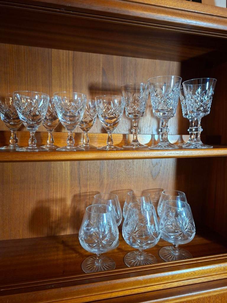 3 Sets of Crystal Glasses
