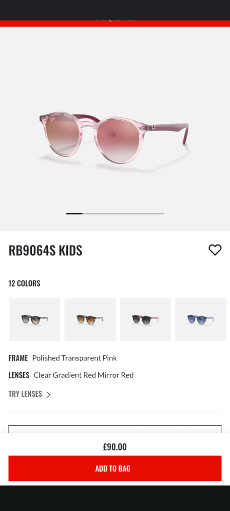 Ray-Ban RB9064S Kids Sunglasses – Pink, Brand New Unopened 