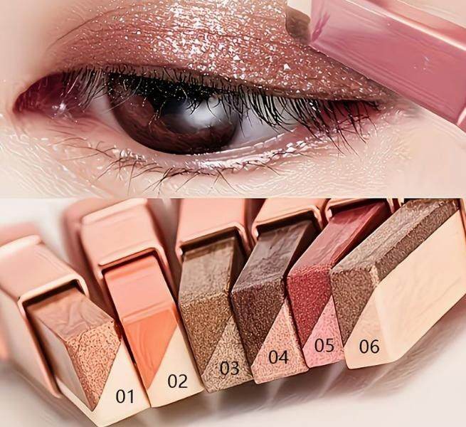 6pcs Eyeshadow Stick Set Waterproof Pearlescent Matte Glitter Makeup Gift