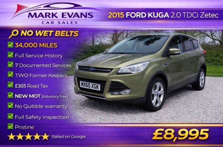 2015 Ford Kuga 2.0 TDCi 150 Zetec 5dr 2WD HATCHBACK Diesel Manual