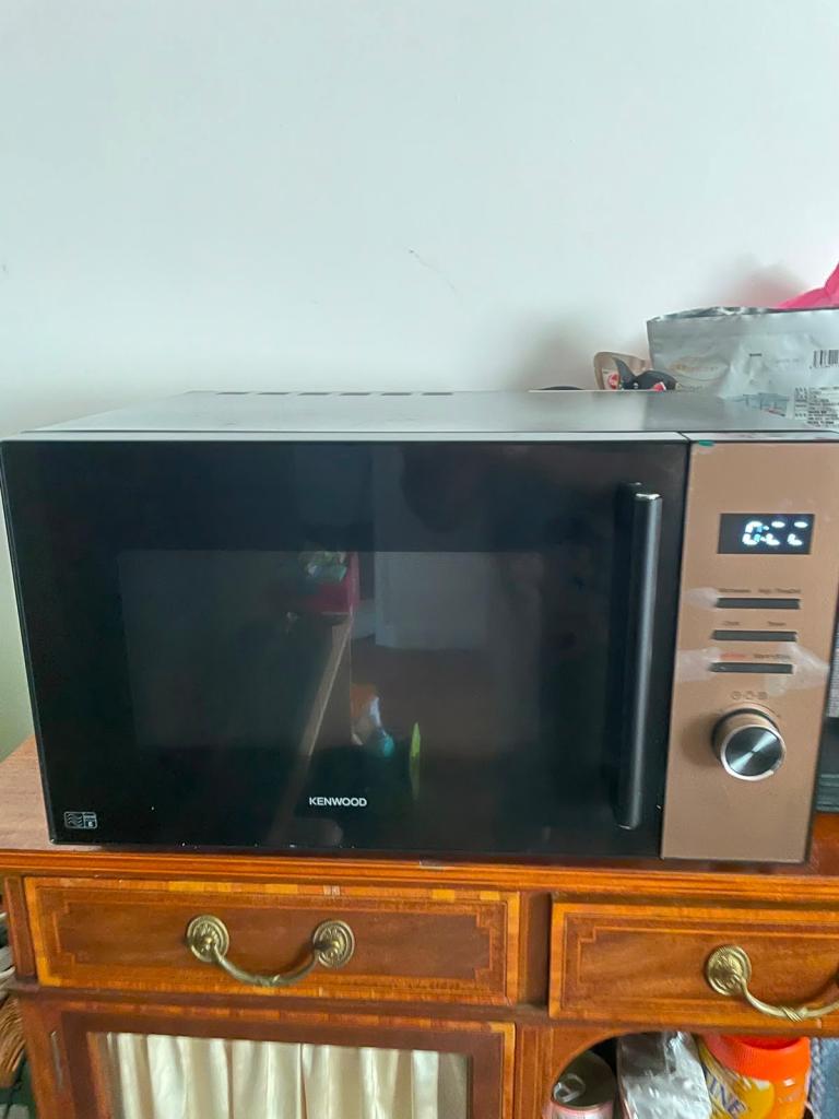 Kenwood Microwave Oven – Black and Bronze, Good Condition