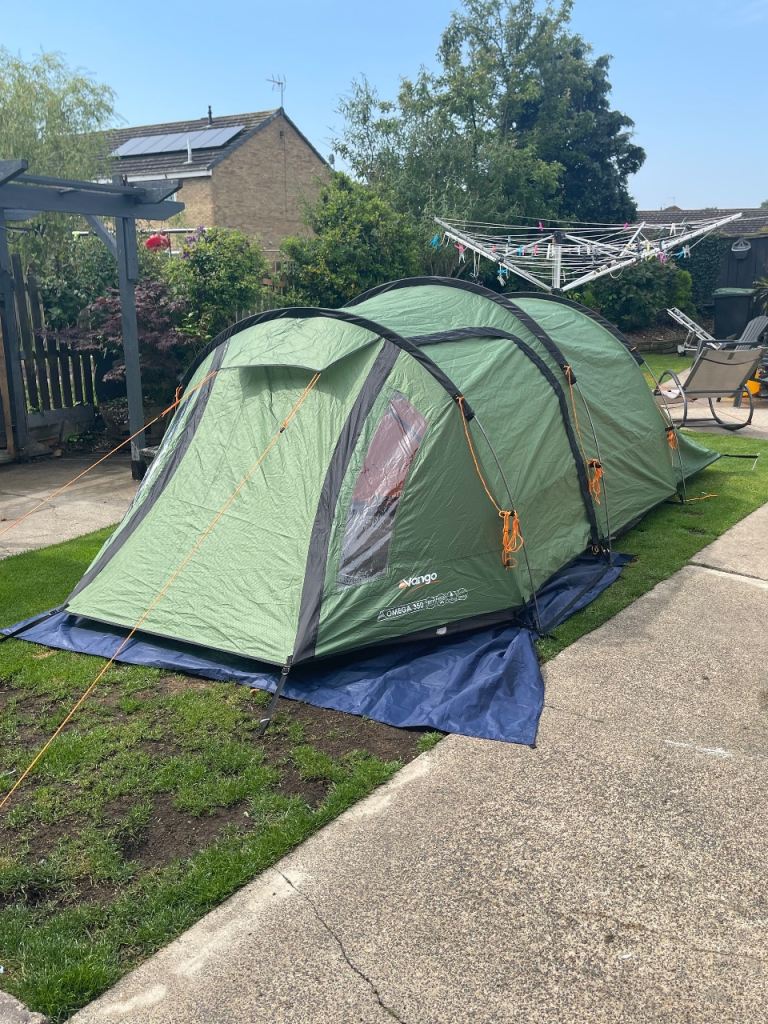 Vango Omega 350 - Green 3-Person Tunnel Tent, Good Condition