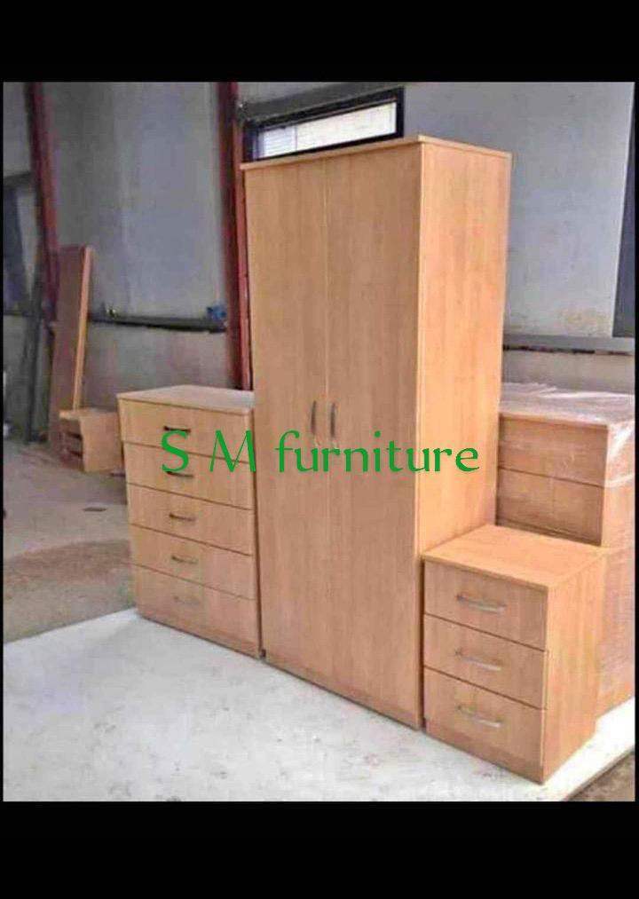 image for Modern Bedroom Furniture. Bedroom Suit Includes Bedside Tables, Chest of Drawers and Wardrobes