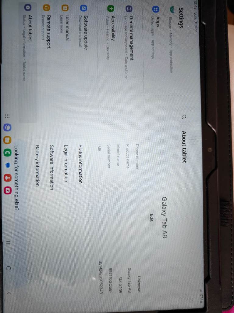 Samsung A8 tablet