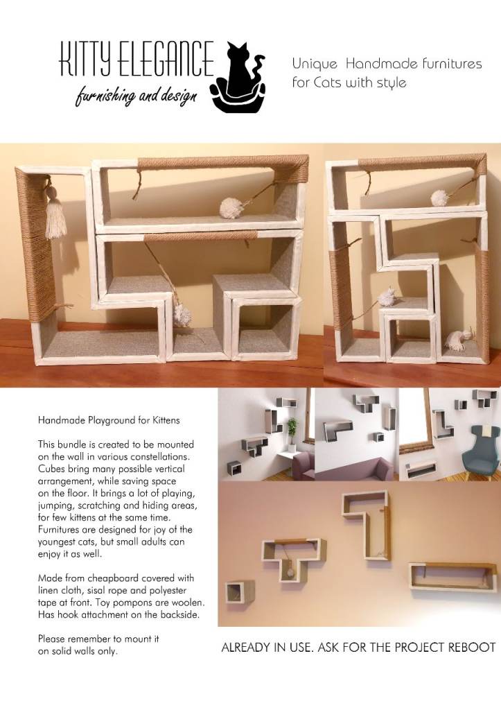 Designer's playground for kittens and small cats