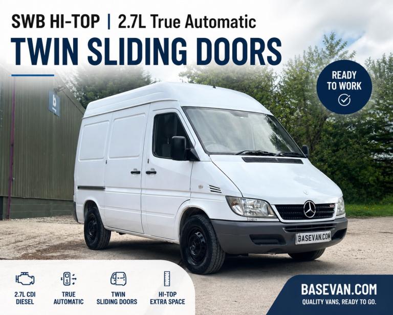 2005 Mercedes-Benz Sprinter SWB HI ROOF 3.5t 2.7L 5 Cylinder PANEL VAN Diesel Manual