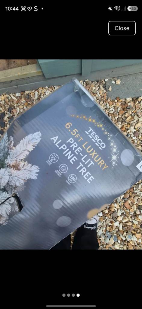Tesco 6.5ft Luxury Pre-Lit Alpine Christmas Tree - Brand New