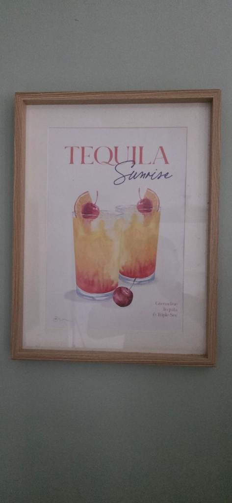 A3 Cocktail Posters in frames