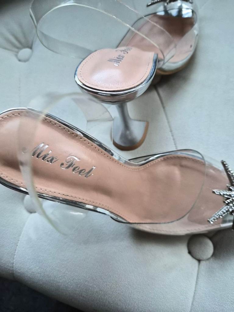 Silver jewelled shoes 