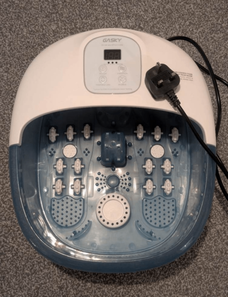 Foot spa and massager with heater