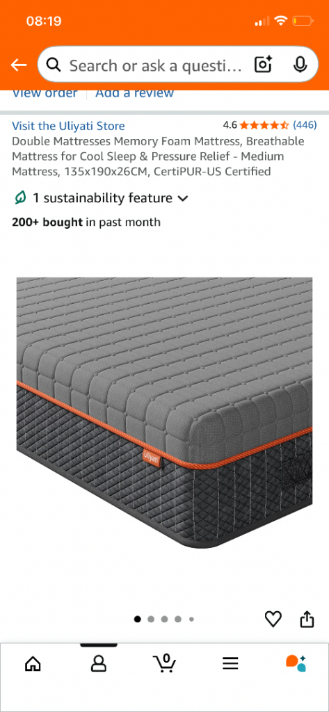 image for Memory foam double hybrid mattress  