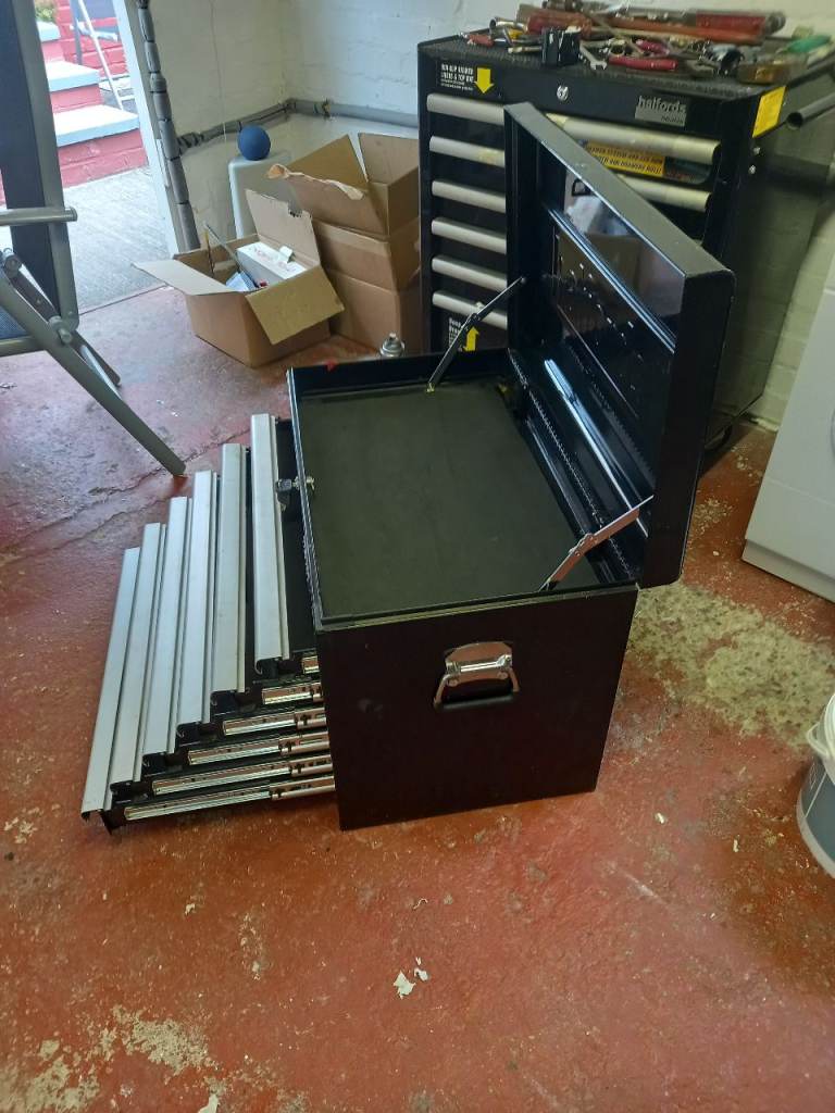 Halfords Advanced 7-Drawer Tool Chest – Black, Good Condition