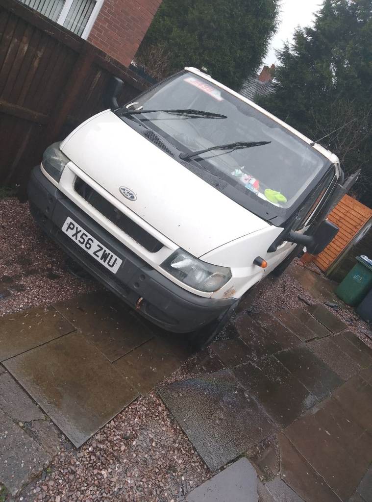 2006 FORD TRANSIT CREW CABB FLAT BED CAGED TRUCK 13 FT BED 