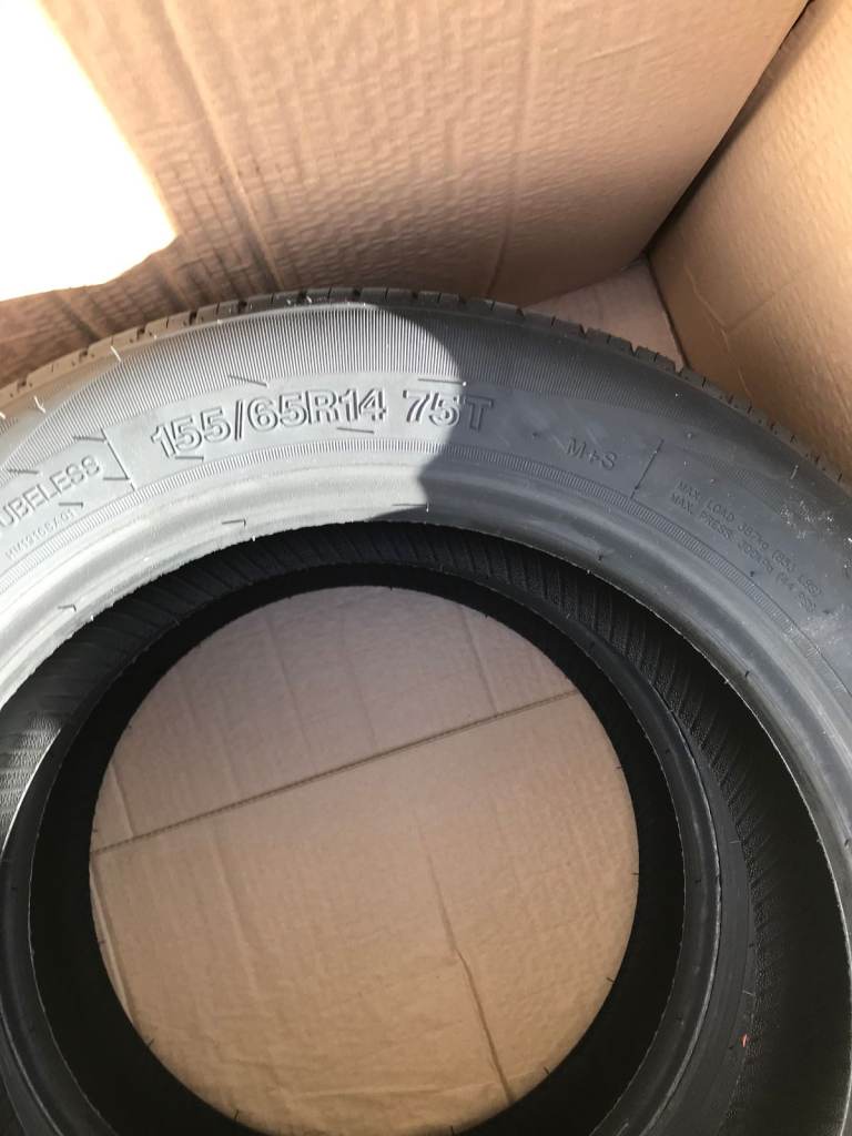 2X 155/65 R14 TYRES BRAND NEW