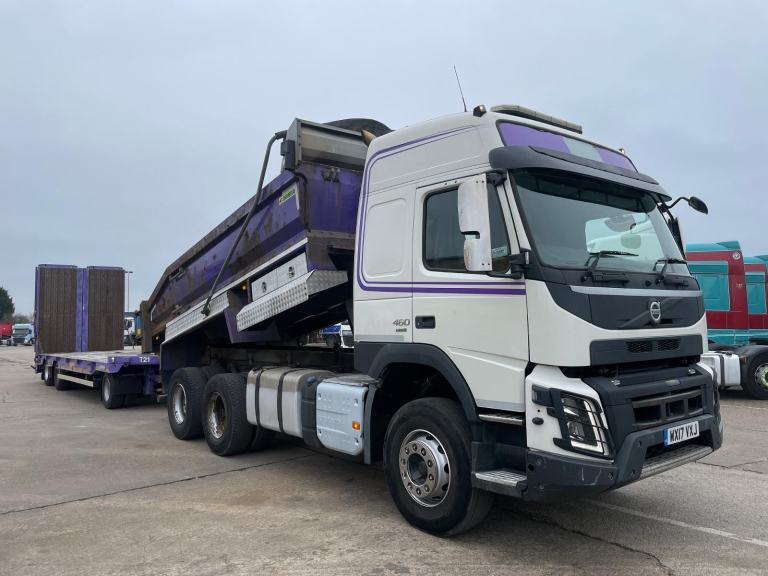VOLVO FMX 460 *EURO 6* GLOBETROTTER 6X4 TIPPER/PLANT TRAILER DRAWBAR OUTFIT - 20