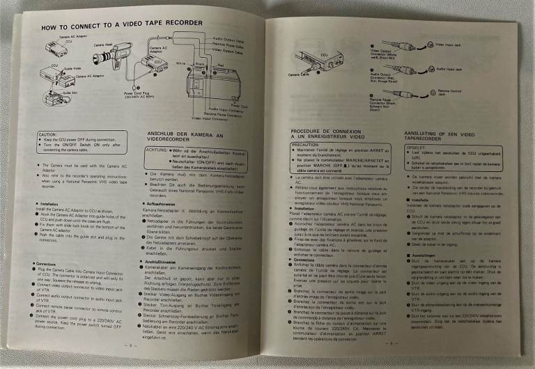 Panasonic VHS Compact Movie Camera Model NV-G202B   55 Page operating Instructions Manual.