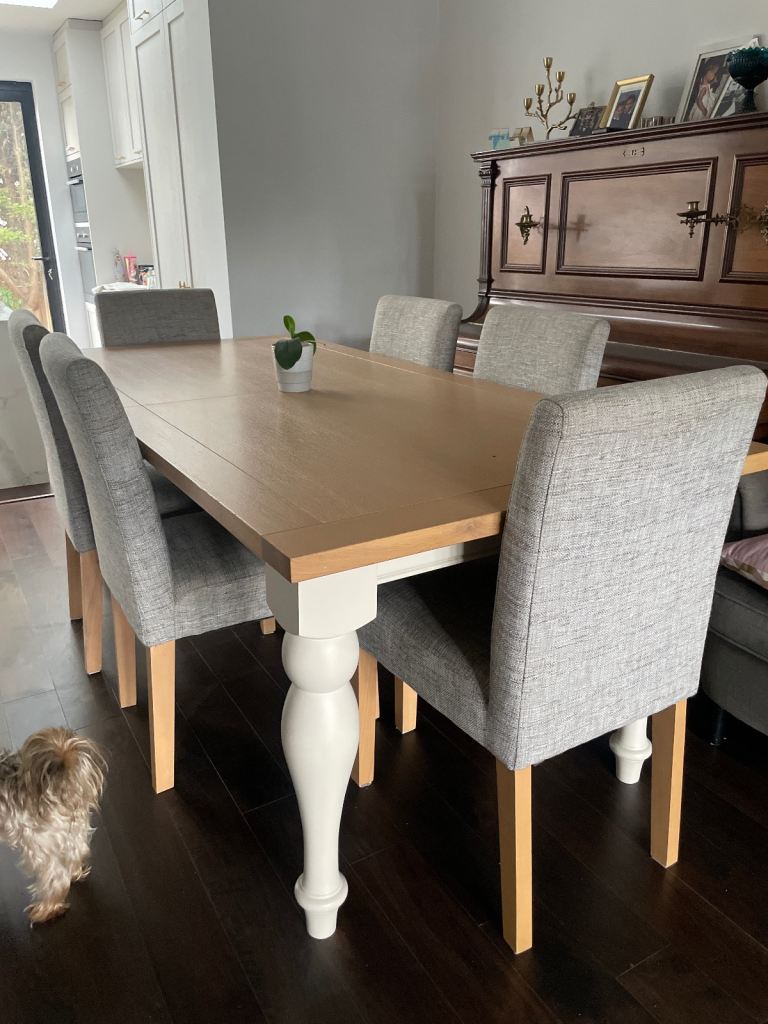 Natural Oak Effect Dining Table