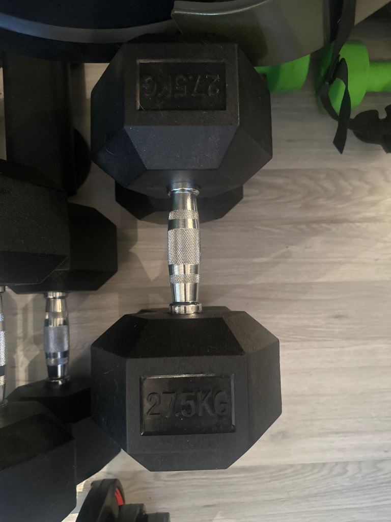 2x27.5kg hex dumbbell weights 