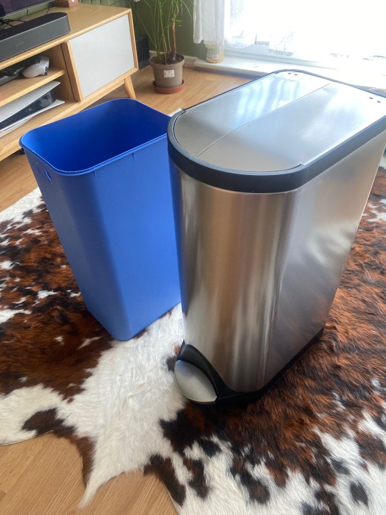 Simplehuman Butterfly Pedal Bin - Brushed Steel 35L