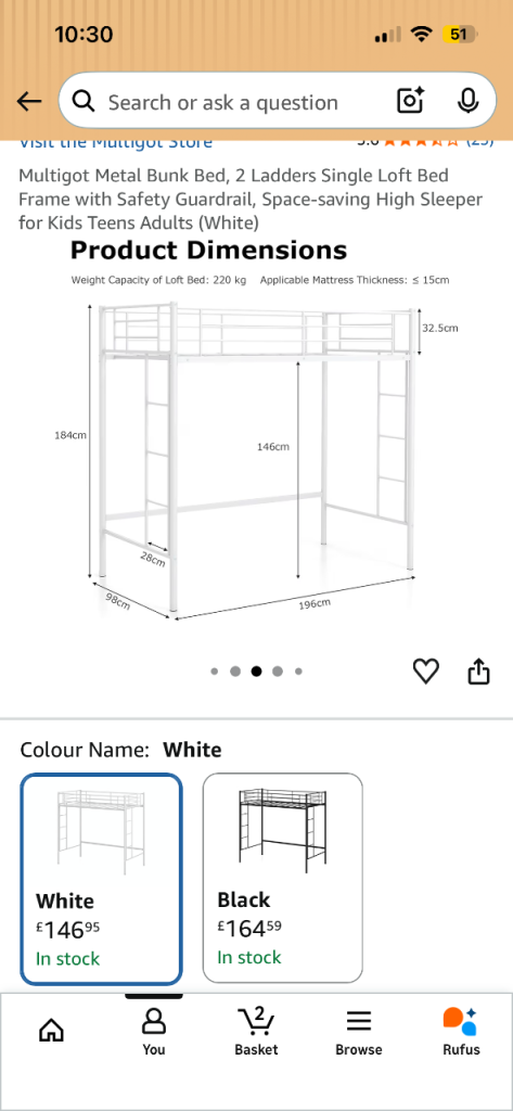 Free loft bed 