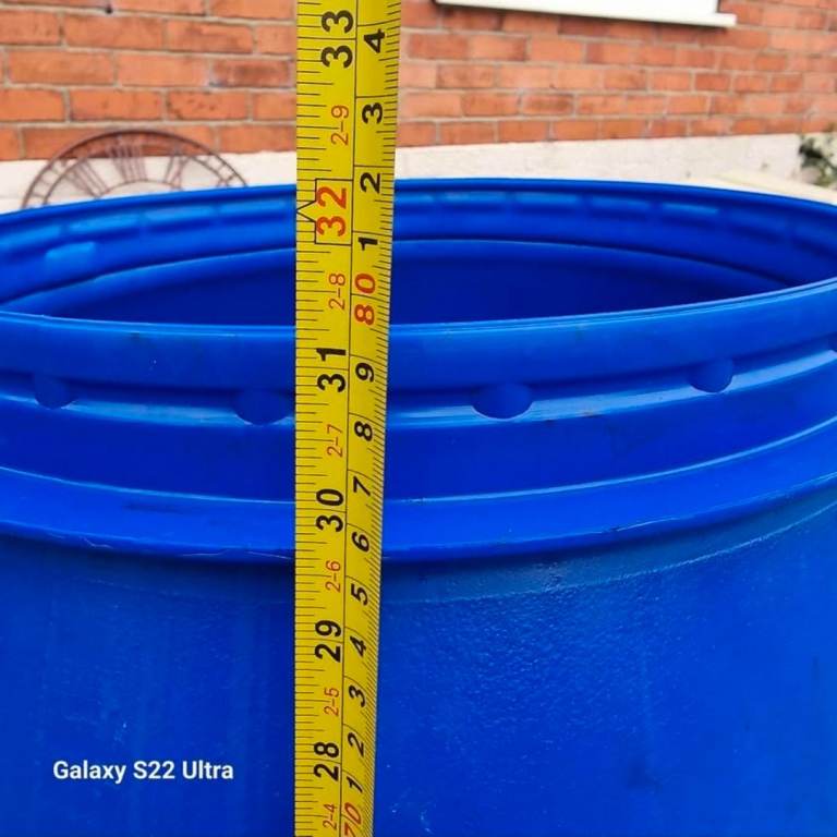 Blue barrel container shipping storage allotment Africa Caribbean