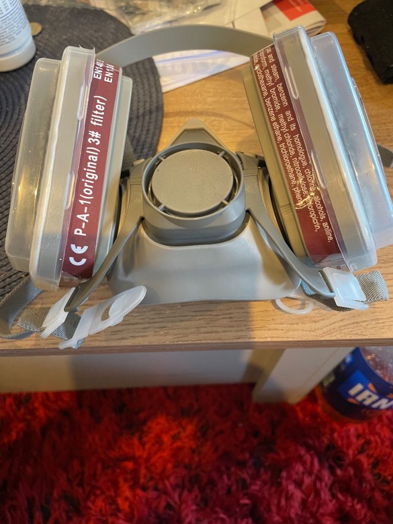 Dust Painting Respirator Mask for DIY sanding and painting.