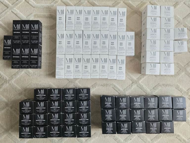 BULK - Mil Cosmetics Anti Aging Serum Peptides Beauty Products RRP £2300+ 📢
