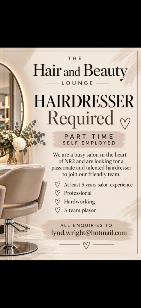 Self employed hairdresser 