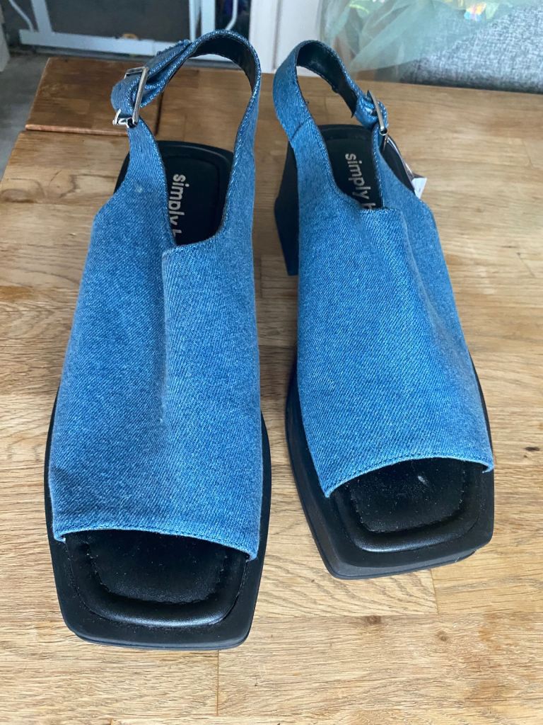 Denim type sandals