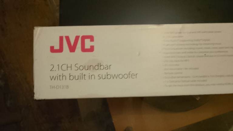 JVC SOUNDBAR WITH BUILT IN SUBWOOFER 