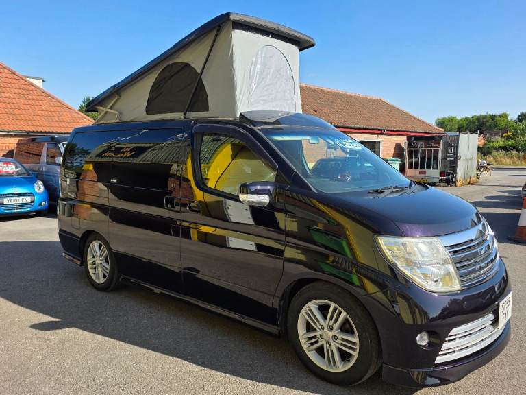 Nissan Elgrand luxury 4 berth 4 seat campervan with pop up roof absolutely superb!
