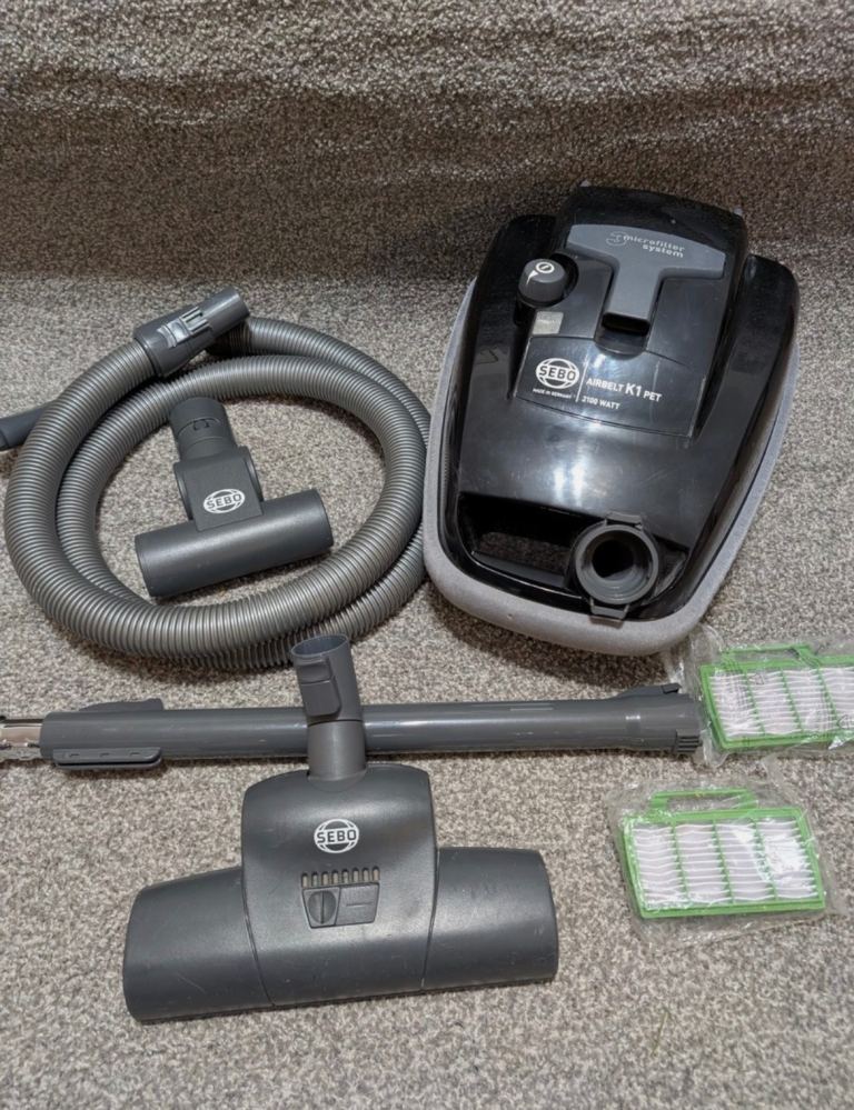 SEBO K1 Pet Vacuum Cleaner with Accessories and New Filters