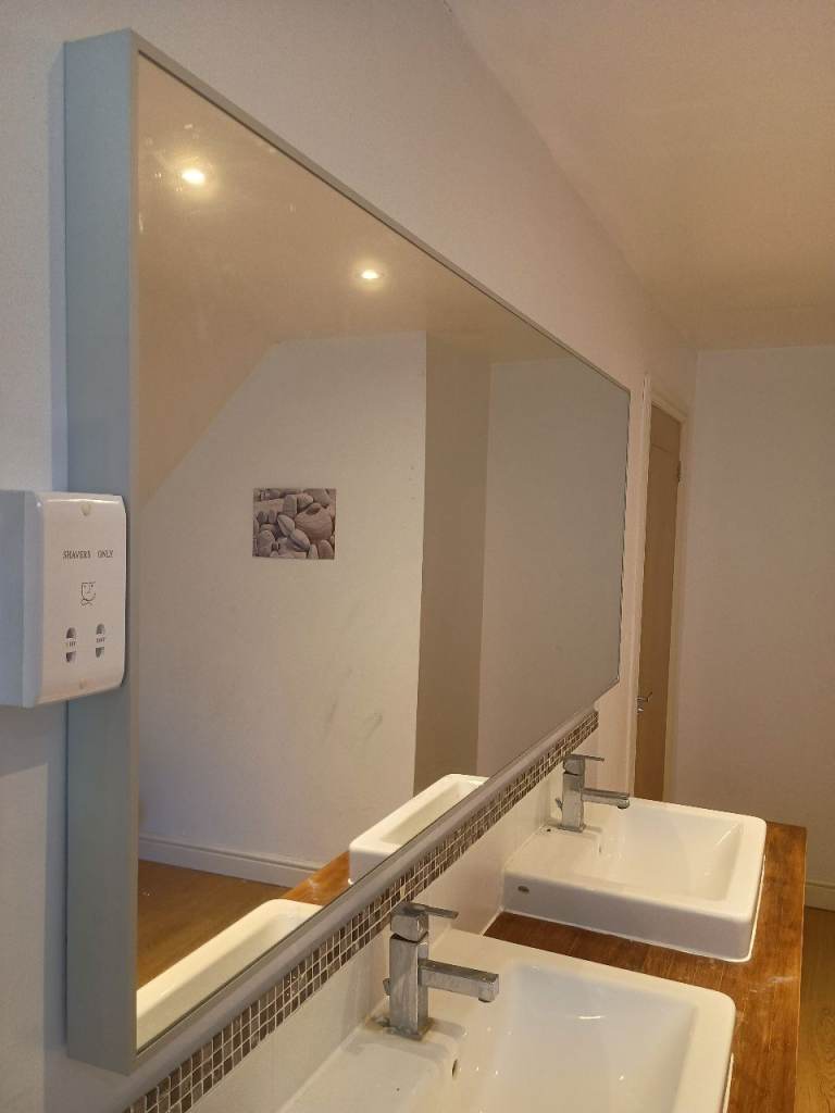IKEA Large Hovet Mirror (Silver trim)