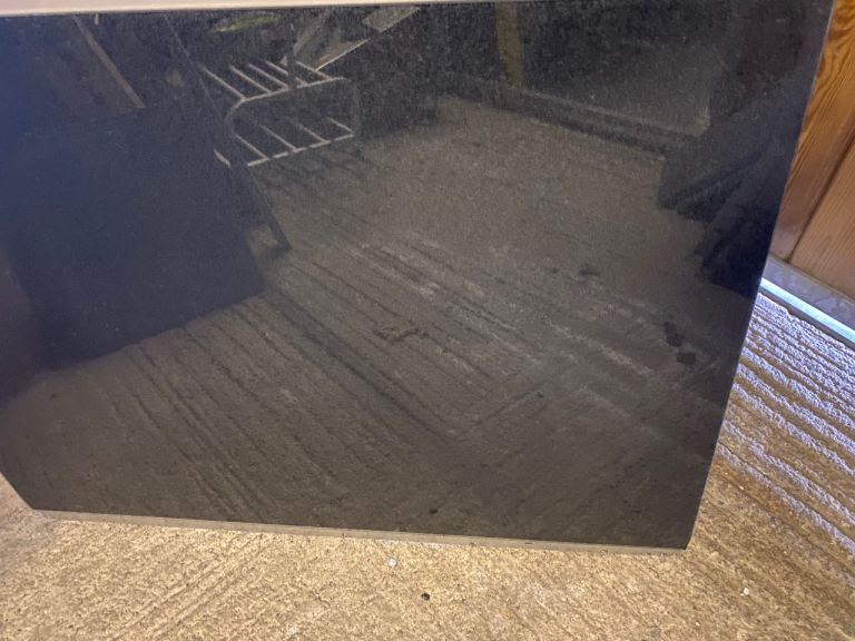 Black smoked glass heat resistant glass