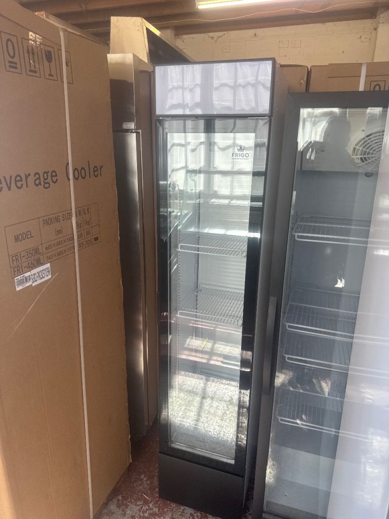 Commercial display fridge upright cafe shop restaurant drinks 